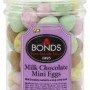 Bonds Milk Chocolate Mini Eggs Jars 225 g (Pack of 6)